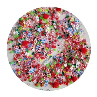 Різдвяні подарункові скибочки фімо глини